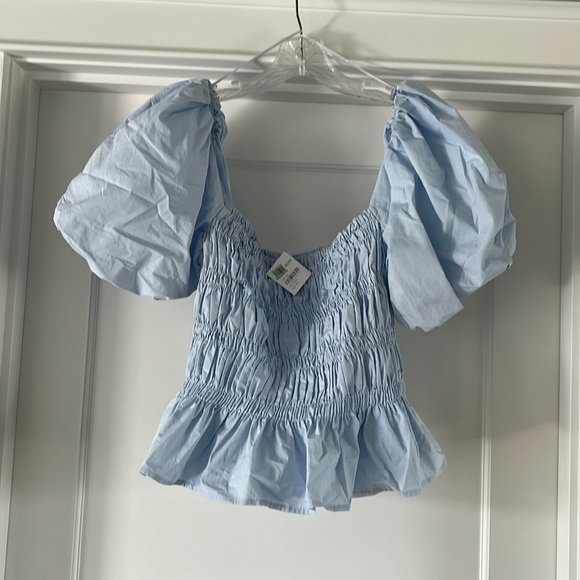 ASTR puffed sleeve Savina top - light blue - Picture 2 of 3